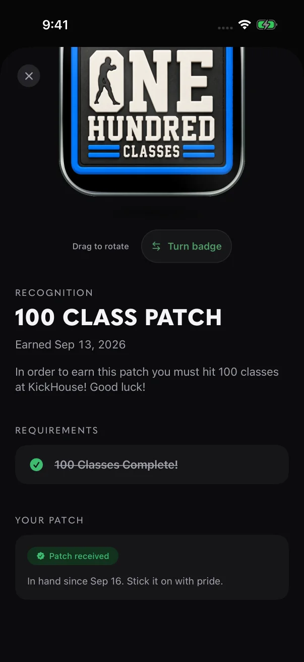 The green chip means the patch is in your hands.
