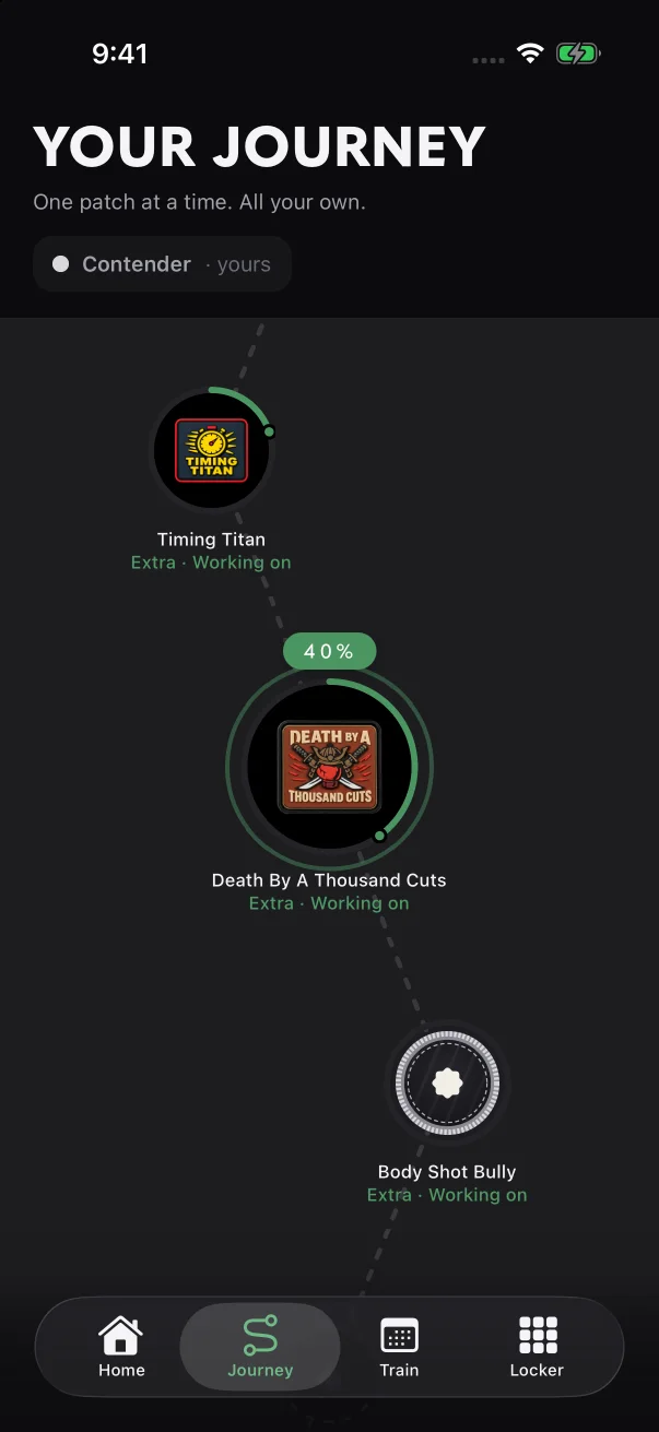 One tap brings your current patch back to the middle of the screen.